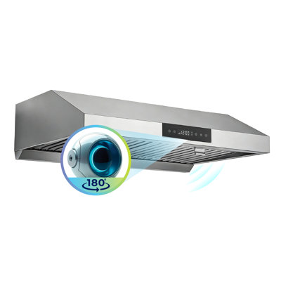 Hauslane 30 Inch Under Cabinet Range Hood Hausmart Auto Technology Dual Motor Light Sensors Zone-specific Fans Touch Panel Lifetime Motor Warranty