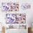 Fluttering Purple Butterflies Pattern - Animals Butterfly Square Collage Set Of 2-524652560-524652561