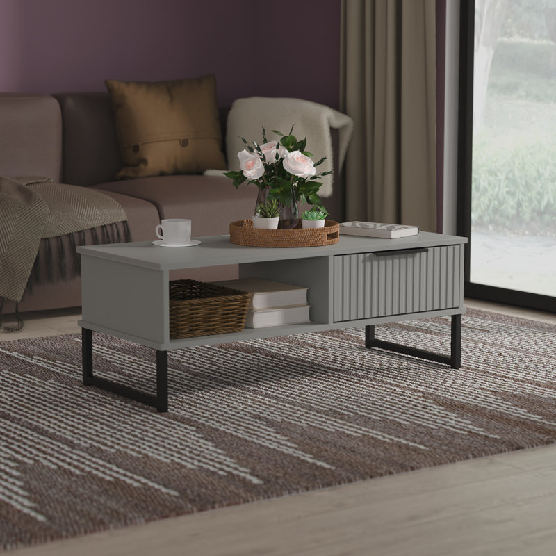 Takirra Coffee Table with Storage, Grey