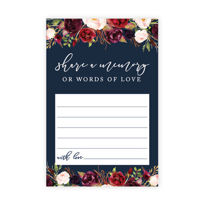 Marsala Florals Share a Memory Cards