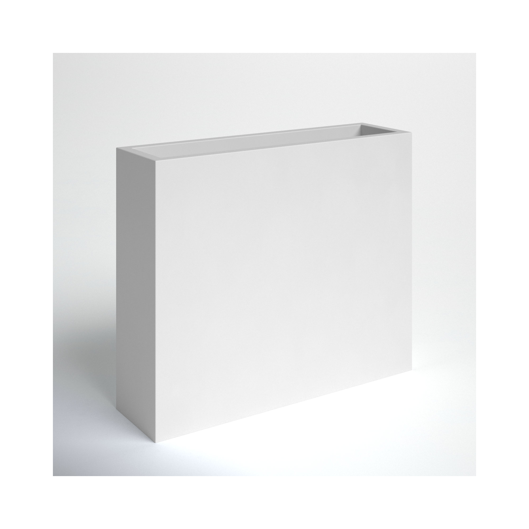 Connoisseur Handmade Planter Box, White, 30" H x 36" W x 12" D