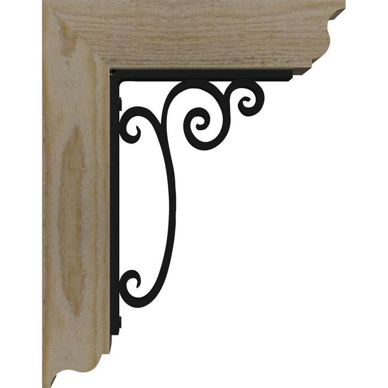 Support triple en fer traditionnel Avery 8 po, H 18 po x P 15 1/2 po, Sapin Douglas (l 4 po x P 4 po)