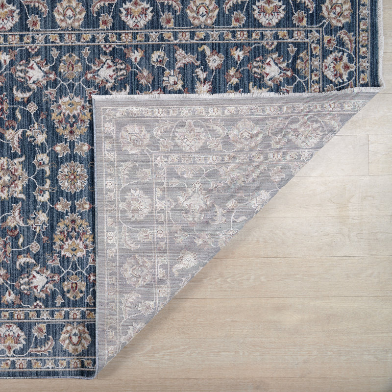 Charlton Home® Machine Woven / Power Loomed Polyester Sarouk Rug, Round 5'3"