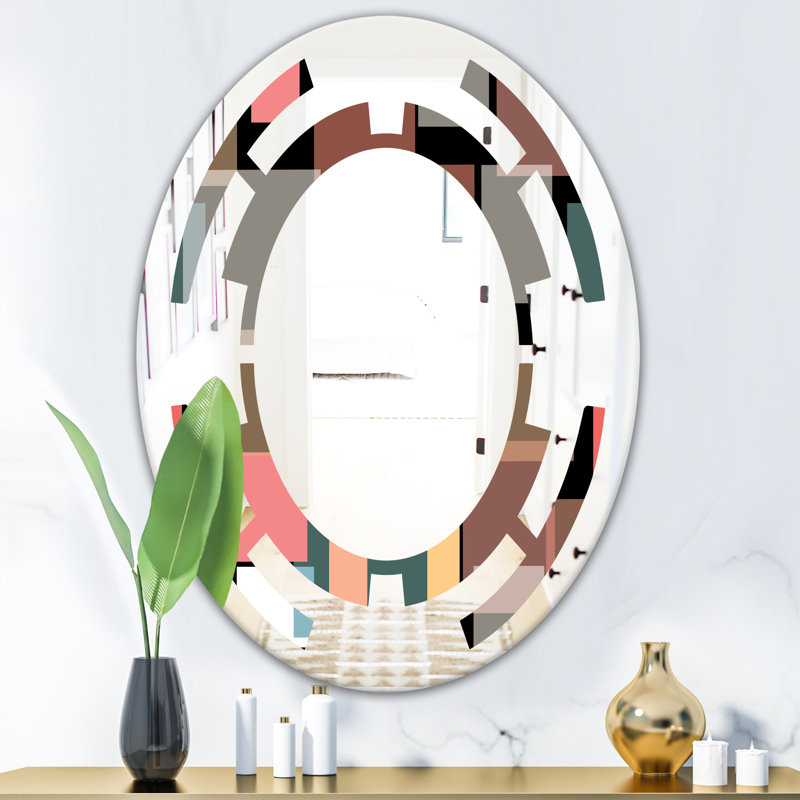 Miroir mural moderne sans cadre, H 23,6 po x l 23,6 po, Space Square Design II