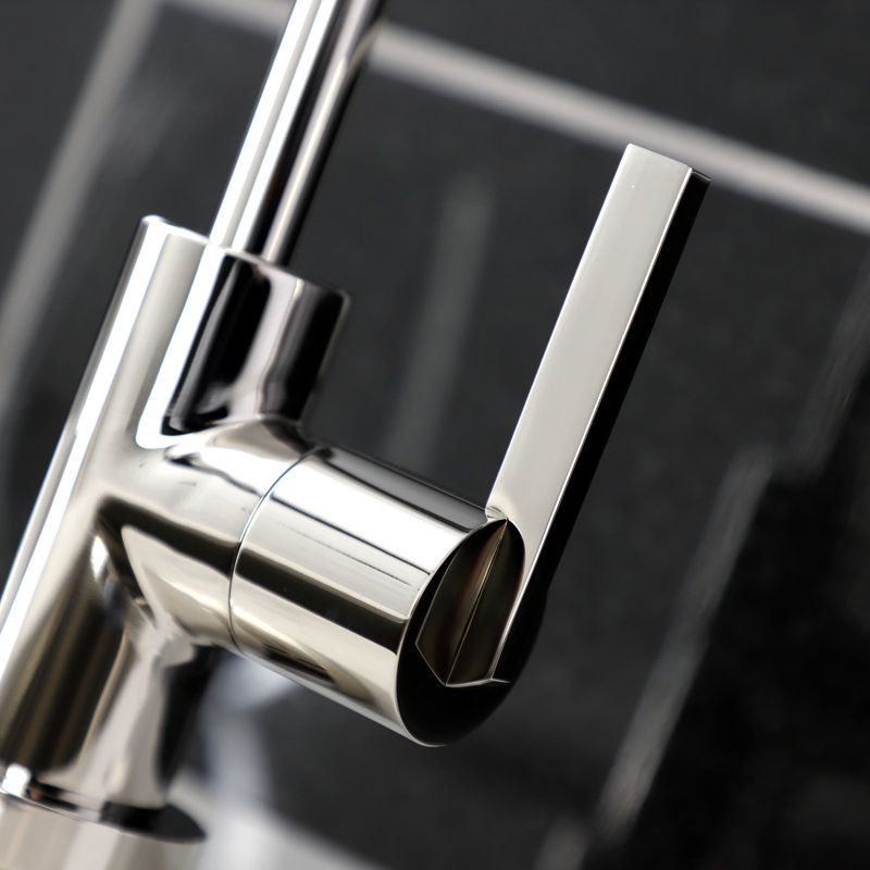 Distributeur d'eau froide à poignée simple Continental, Nickel poli