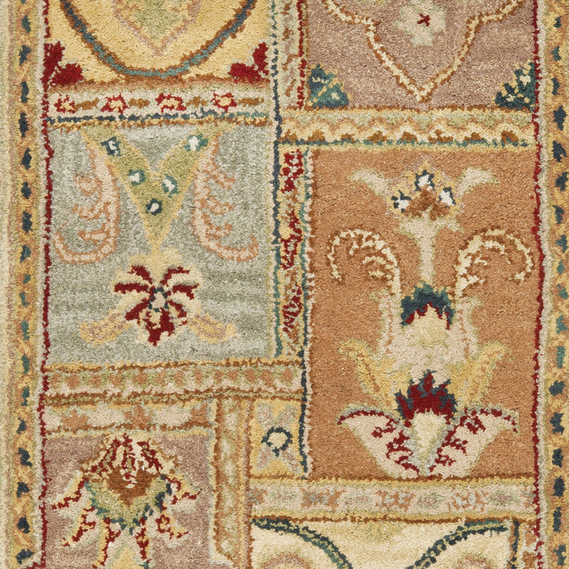 Hand-Tufted Sage and Multi Wool Area Rug, 4' x 6'