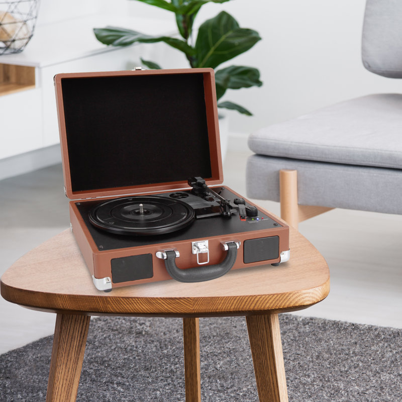 Portable 78 - Speed Turntable Decorative Record Player with Bluetooth