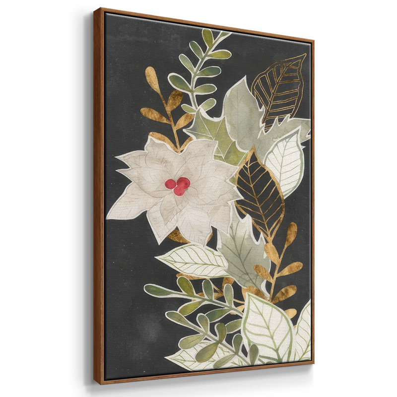 Gilded Christmas Collection B, reproduction d'art sur toile, H 25 po x l 17 po x P 1,5 po, Noyer