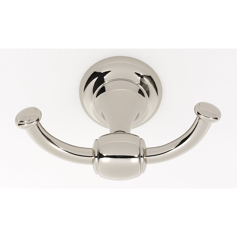 Polished Nickel Double Wall Mounted Robe Hook