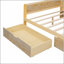 Full Size Daybed with Storage Shelves, Storage Drawers and Study Desk-118457630