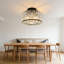 Luminaire de lustre moderne en cristal noir moderne pour couloir, cuisine, chambre à coucher, salle de bain et entrée, compatible avec les ampoules à culot E26