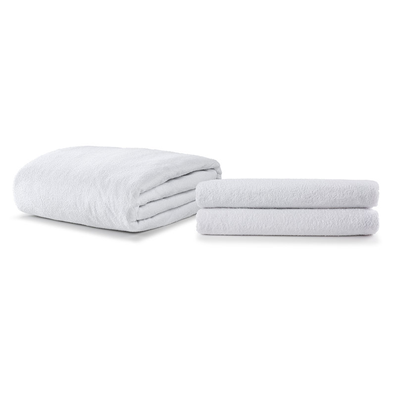 Terry Cloth Waterproof 3-Piece Bundle: Terry Cloth Waterproof Mattress Pad Twin, Terry Cloth Waterproof Pillow Protector Standard 2-Pack
