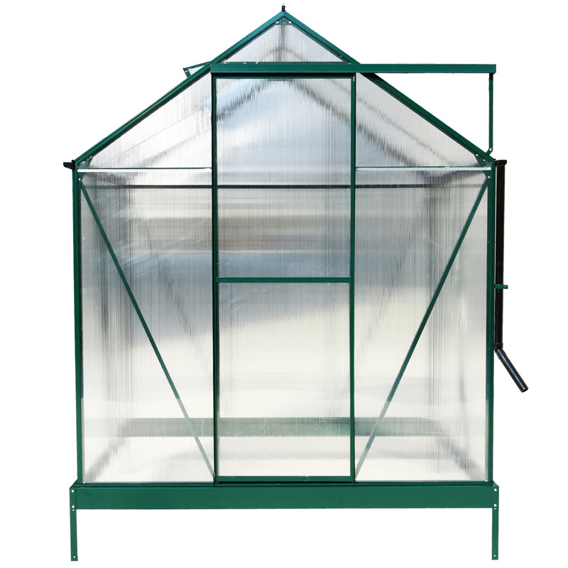 Serre en polycarbonate, H 96,8 po x l 75,2 po x P 51,2 po, Vert clair