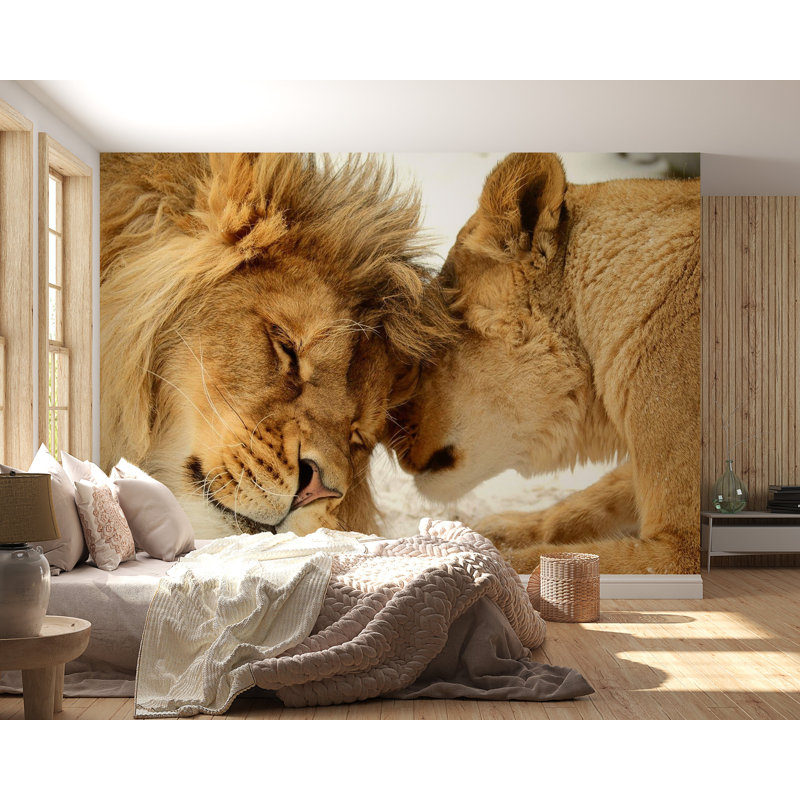 Crinium Peel & Stick Wall Mural, Yellow, 124" L x 173" W
