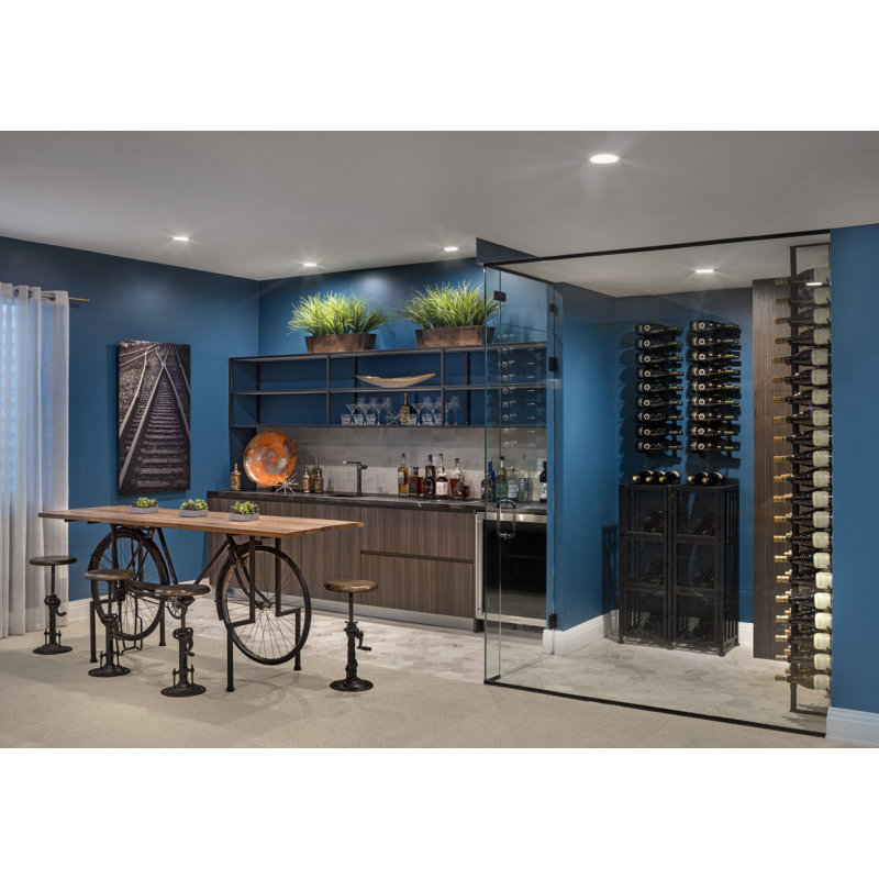 Honya 48-Bottle Metal Wine Locker in Matte Black – 42.25" H x 15.25" W, 42.5"H x 15.25"W x 15"D