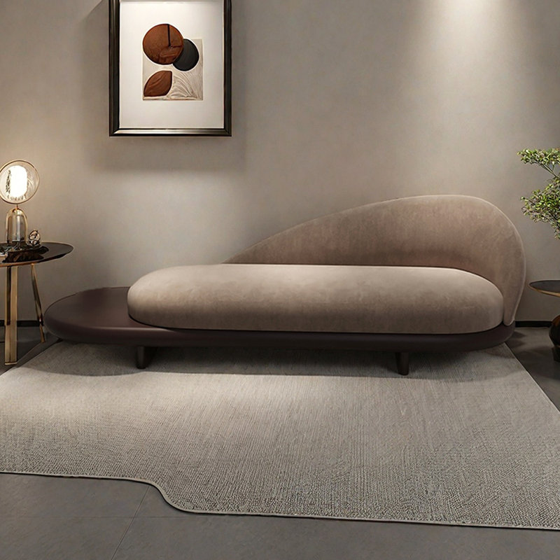 Modern Sofa Home Leisure Indoor Chaise Lounges, Taupe, Orienté à droite