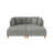 Seemab 4 - Piece Upholstered Light Gray Corduroy Modular Sectional with Pillow Back and Removable Ottoman-2000931630