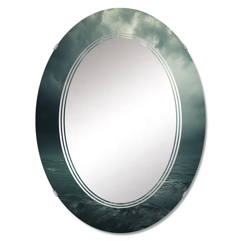 Hitra - Nautical & Beach Wall Mirror Oval, 30 po x 20 po