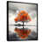 Black Floater Framed, Solid Wood