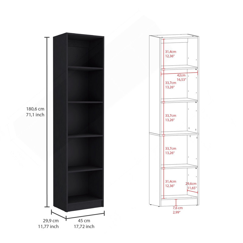 Wenge 3 Piece Living Room Set With 3 Bookcases
