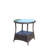Wicker Coffee Table with Tempered Glass Top
