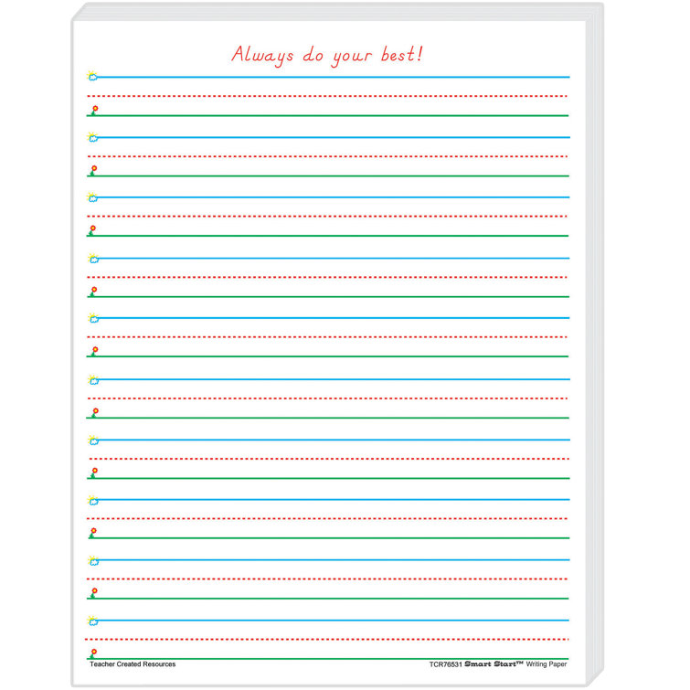 Teacher Created Resources Smart Start 1-2 Writing Paper 