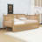 Daybed with Sturdy Wood Construction and Under Bed Trundle-496670456-496670461