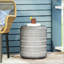 Outdoor Lightweight Concrete Side Table With Triangular Design, Perfect For Patio And Garden Decor