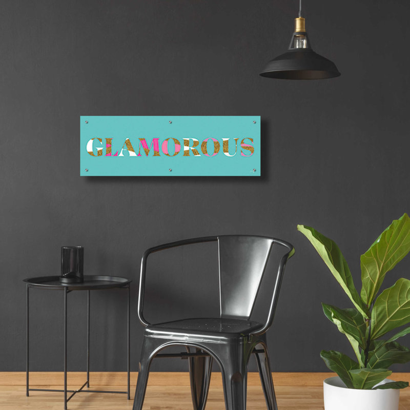 Art mural en verre épique «Glamourous» par Yass Naffas Designs, H 12 po x l 36 po