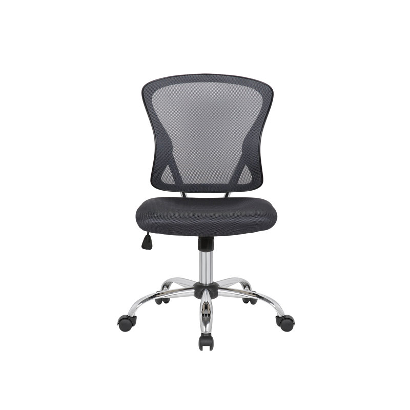 Chaise de travail en filet Crenguta, Gris foncé, Non