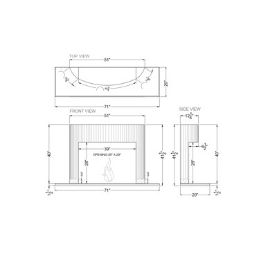 Pourtour de foyer Niota