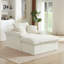 Canapé moderne à siège simple avec coussin de compression confortable avec repose-pieds unique pour le salon, la chambre à coucher et le bureau, blanc