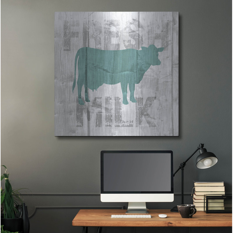 «Fresh Milk» par Alicia Soave sur métal, H 36 po x l 36 po