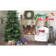 Arbre de Noël 6,5 pi en PVC + PE avec 2142 pointes - Arbre à charnières plein et luxuriant avec support en métal, assemblage facile, conception d'aiguille mixte réaliste-350109277