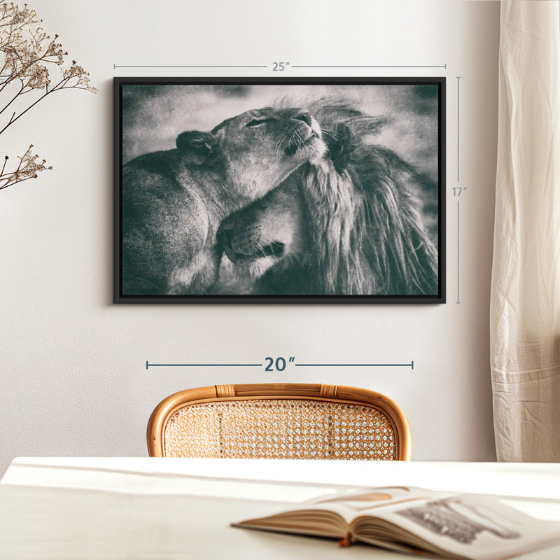 Animal «Amour monochrome», H 17 po x l 25 po