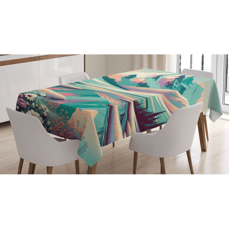 Leaustin Rectangle No Pattern Microfiber Tablecloth, 70" Rectangle