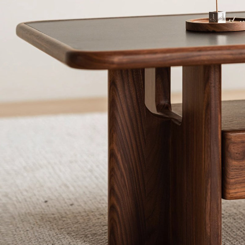 Retro style design sense solid wood coffee table