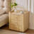  Avalie Fluted 3-Drawer Nightstand, Bedside Table with Rounded Edges-903482259