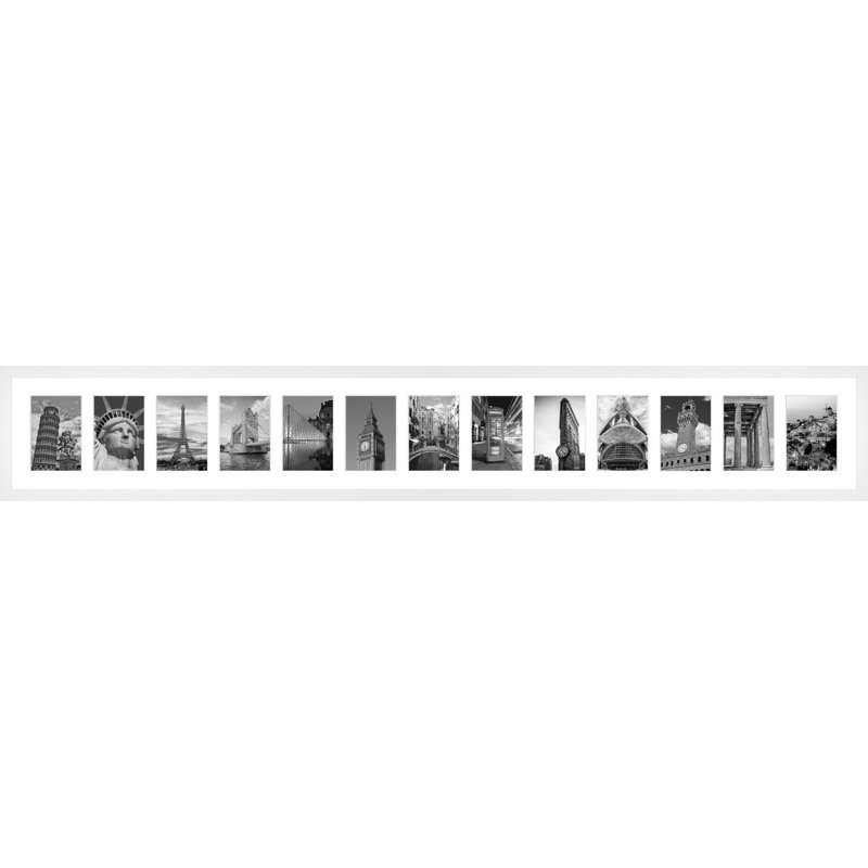 Kylenn Wood Picture Frame with Mat, White