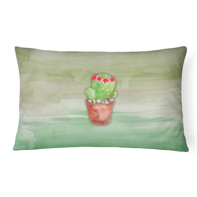 Coussin lombaire frabic en aquarelle cactus