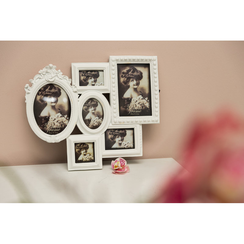 Embossed Picture Frame, White
