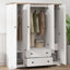 Armoire penderie 4 portes avec 2 tiroirs-109794262