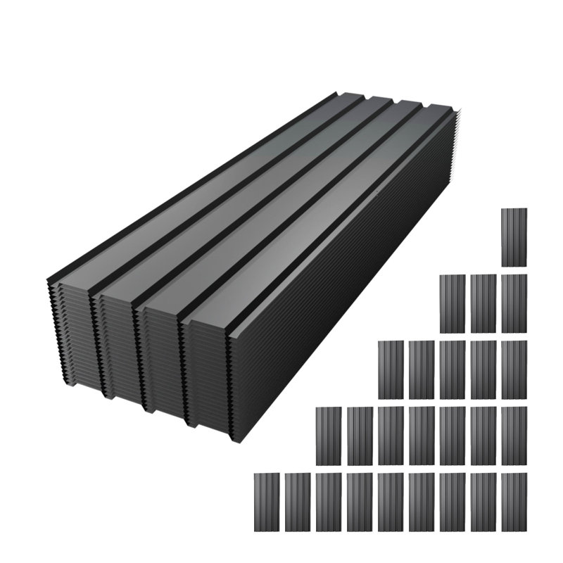 Panneaux de toiture ondulés en métal galvanisé 61 en 25 PCS, 1" H x 18" W x 61.02" D