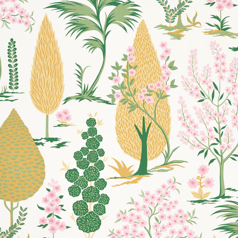 Pandora Wallpaper, Yellow/Pink