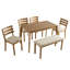 6-piece Solid Wood Dining Table Set