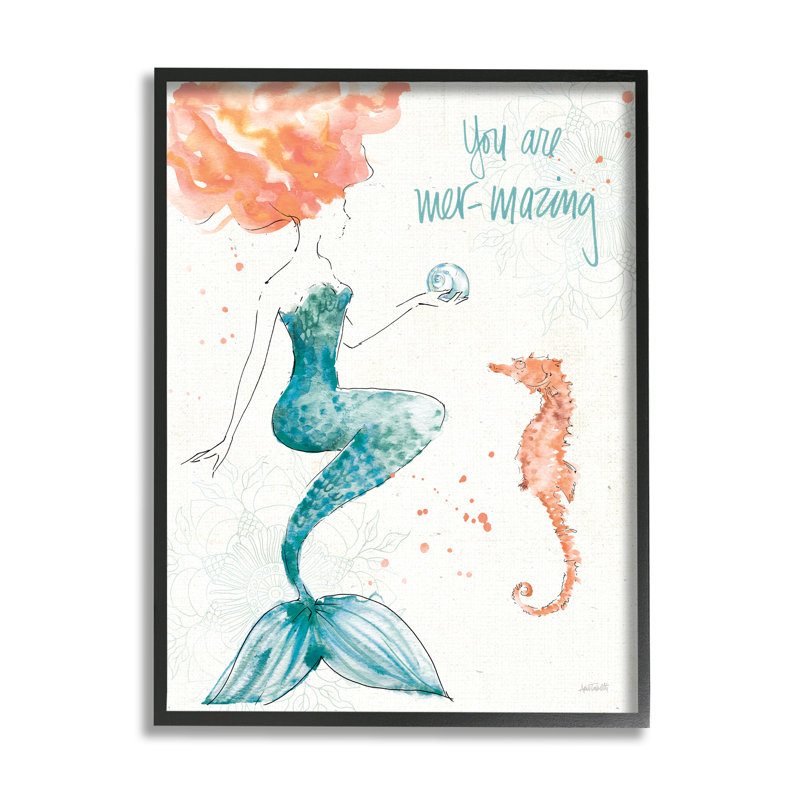«Mer-Mazing Uplifting Mermaid» par Anne Tavoletti - impression sur bois, H 30 po x l 24 po x P 1,5 po
