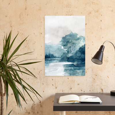 Misty River And Distant Hills II by PI Studio - Wrapped Canvas Print