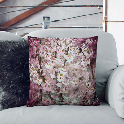 Cherry Blossoms Cushion with Filling