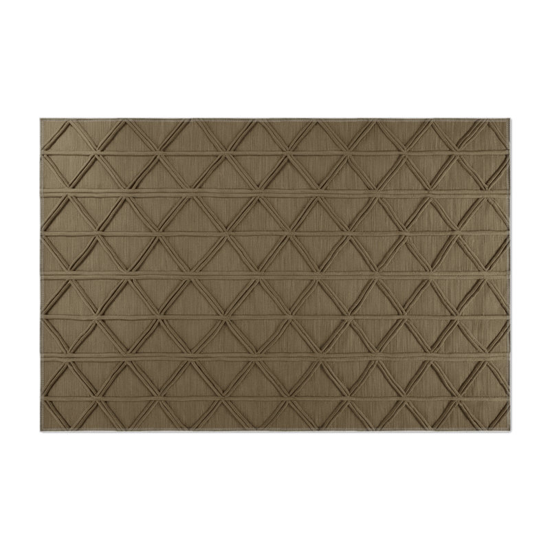 Tapis brun intérieur et extérieur Trellis, Rectangle 5 pi x 7 pi