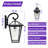  21'' Outdoor Wall Sconce With Clear Glass Shade For Porch, Patio, Garage, And Entryway (Set Of 2)-977463642-977463644